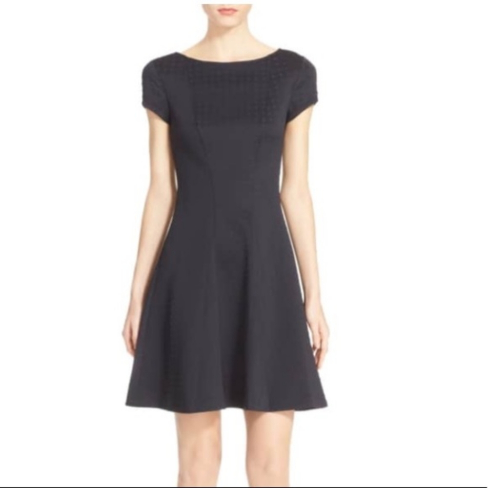 Ted Baker Black Short-Sleeve A-Line Mini Dress